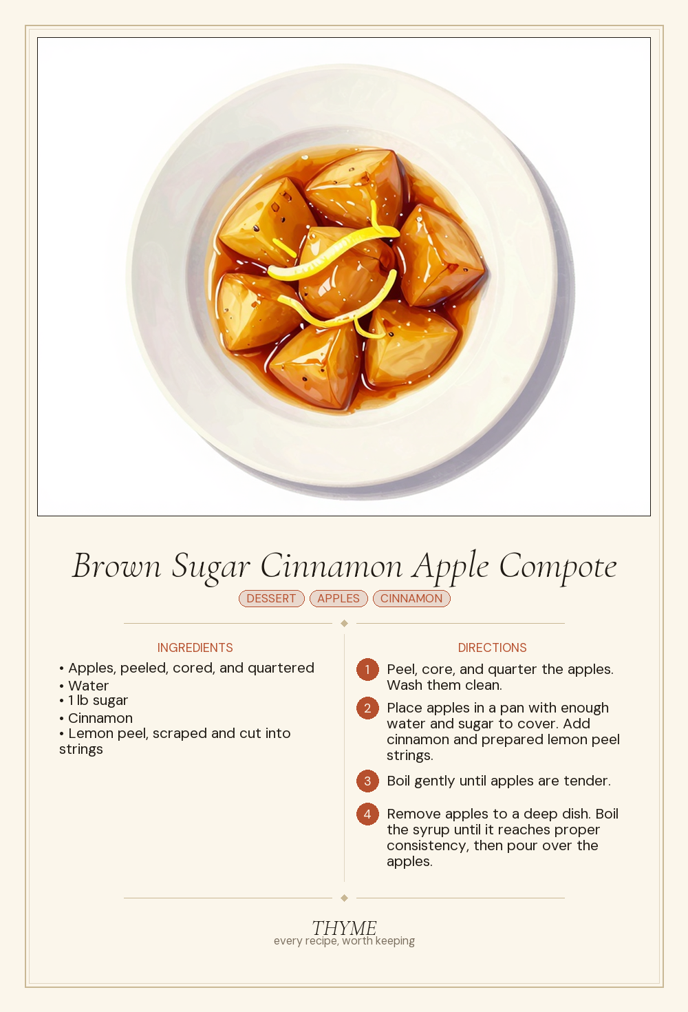 Brown Sugar Cinnamon Apple Compote