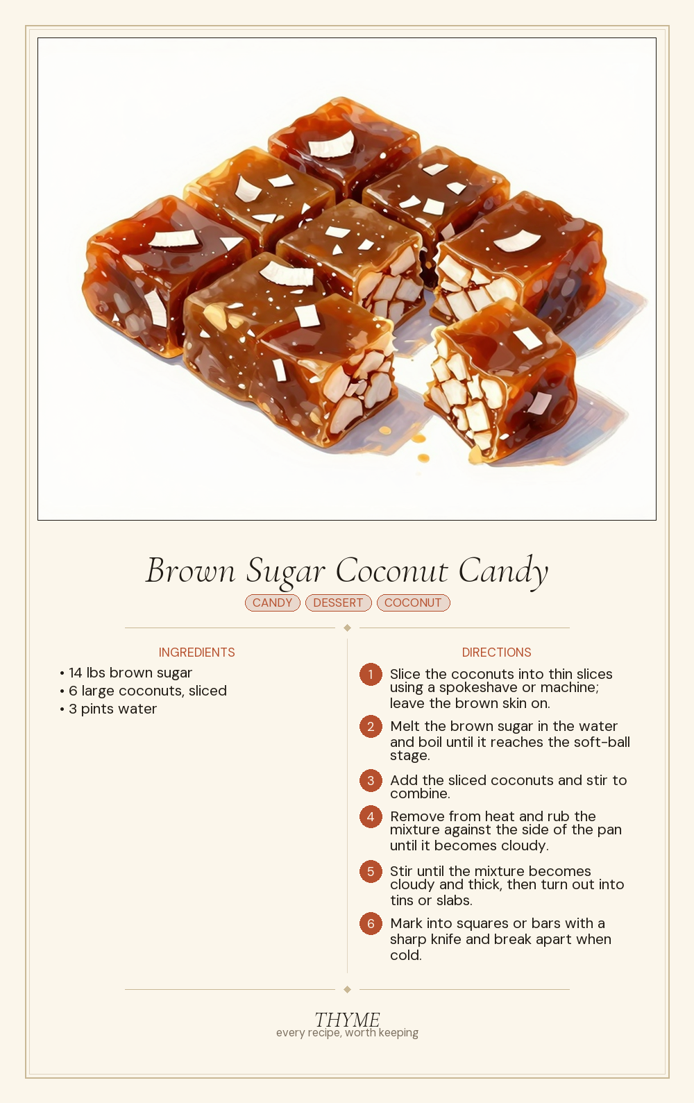 Brown Sugar Coconut Candy
