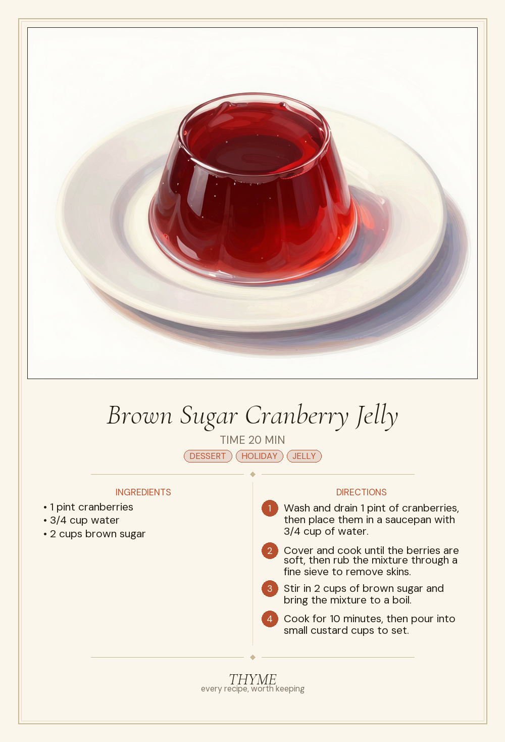 Brown Sugar Cranberry Jelly