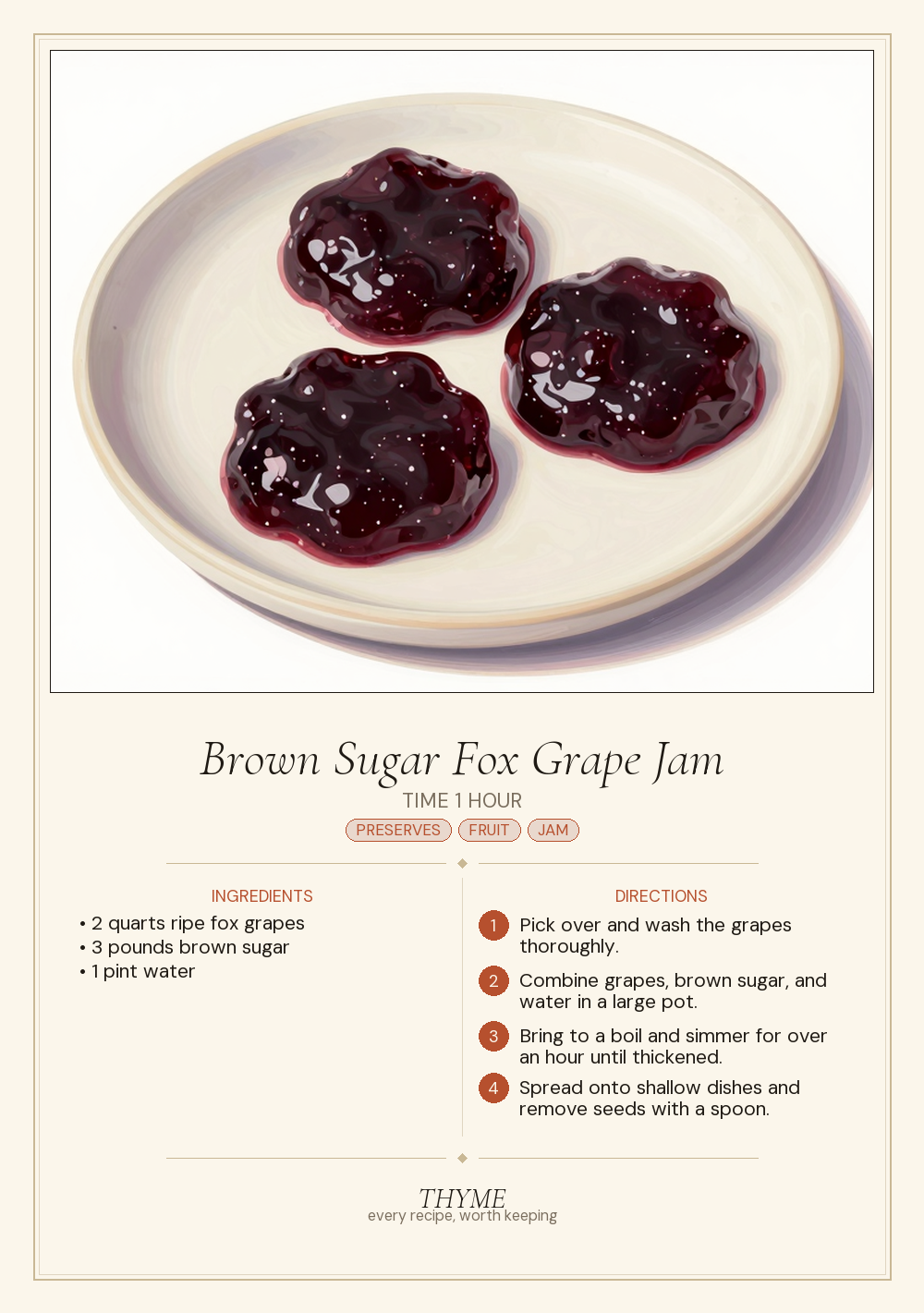 Brown Sugar Fox Grape Jam