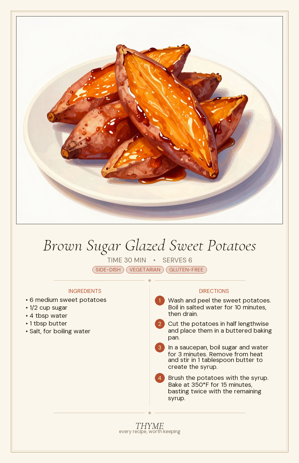 Brown Sugar Glazed Sweet Potatoes