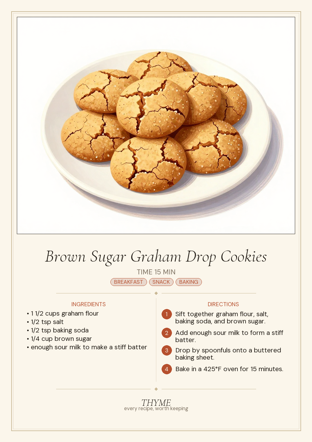 Brown Sugar Graham Drop Cookies