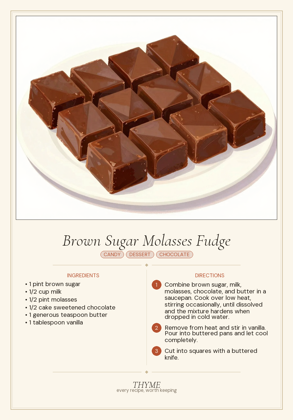 Brown Sugar Molasses Fudge