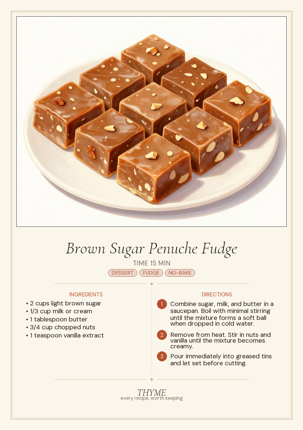 Brown Sugar Penuche Fudge