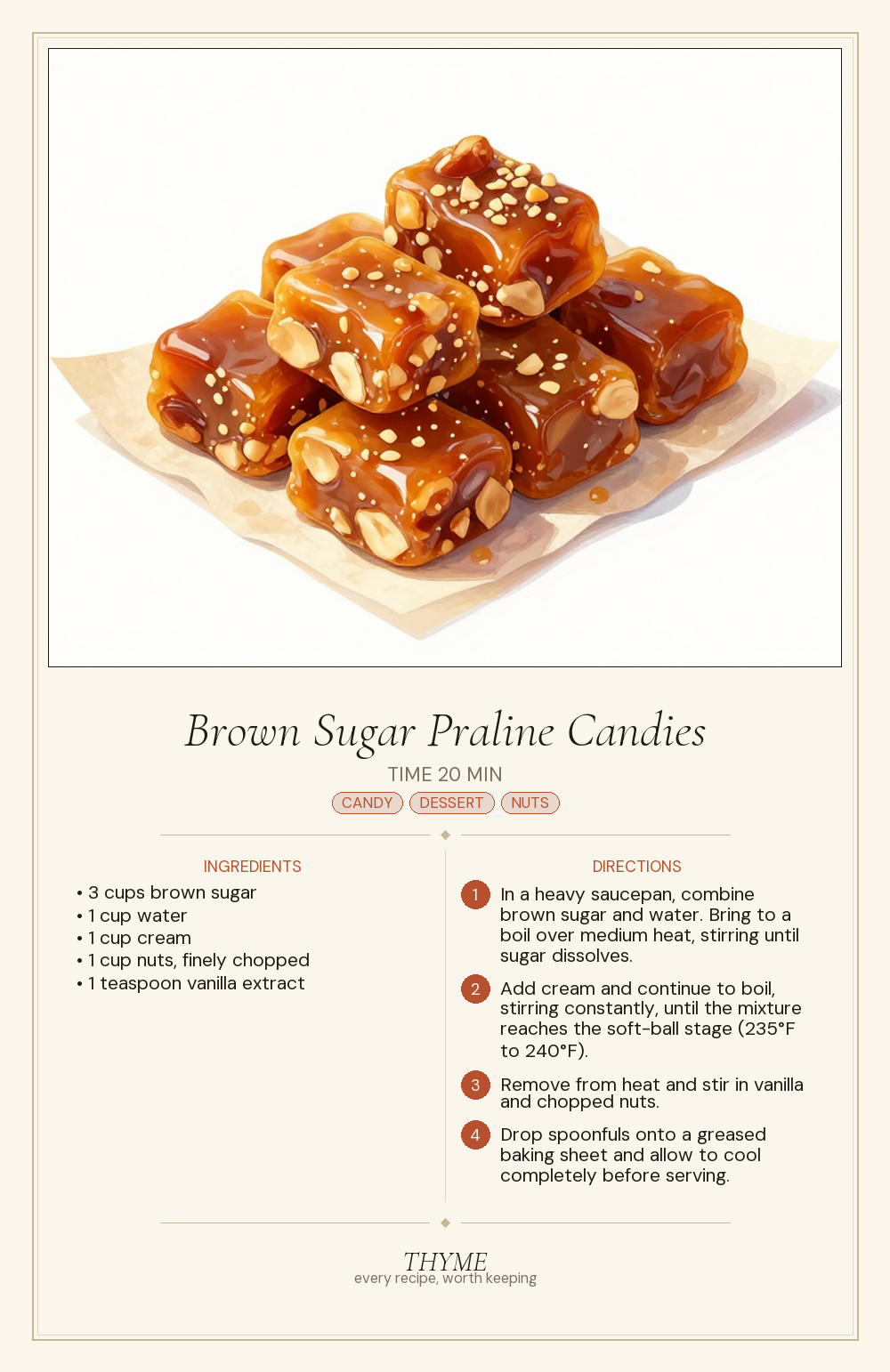 Brown Sugar Praline Candies