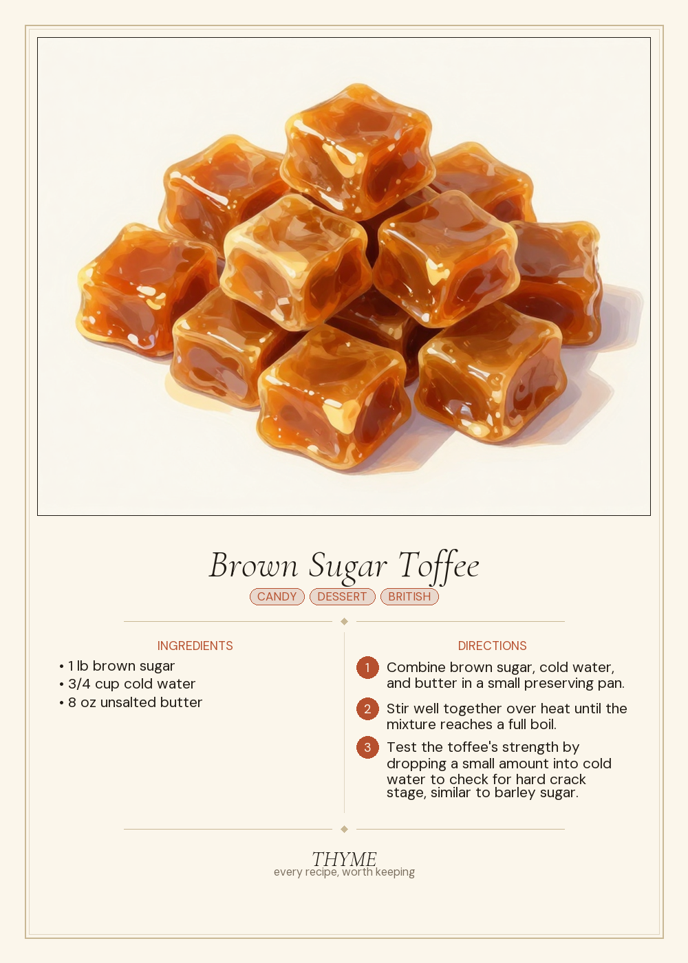 Brown Sugar Toffee