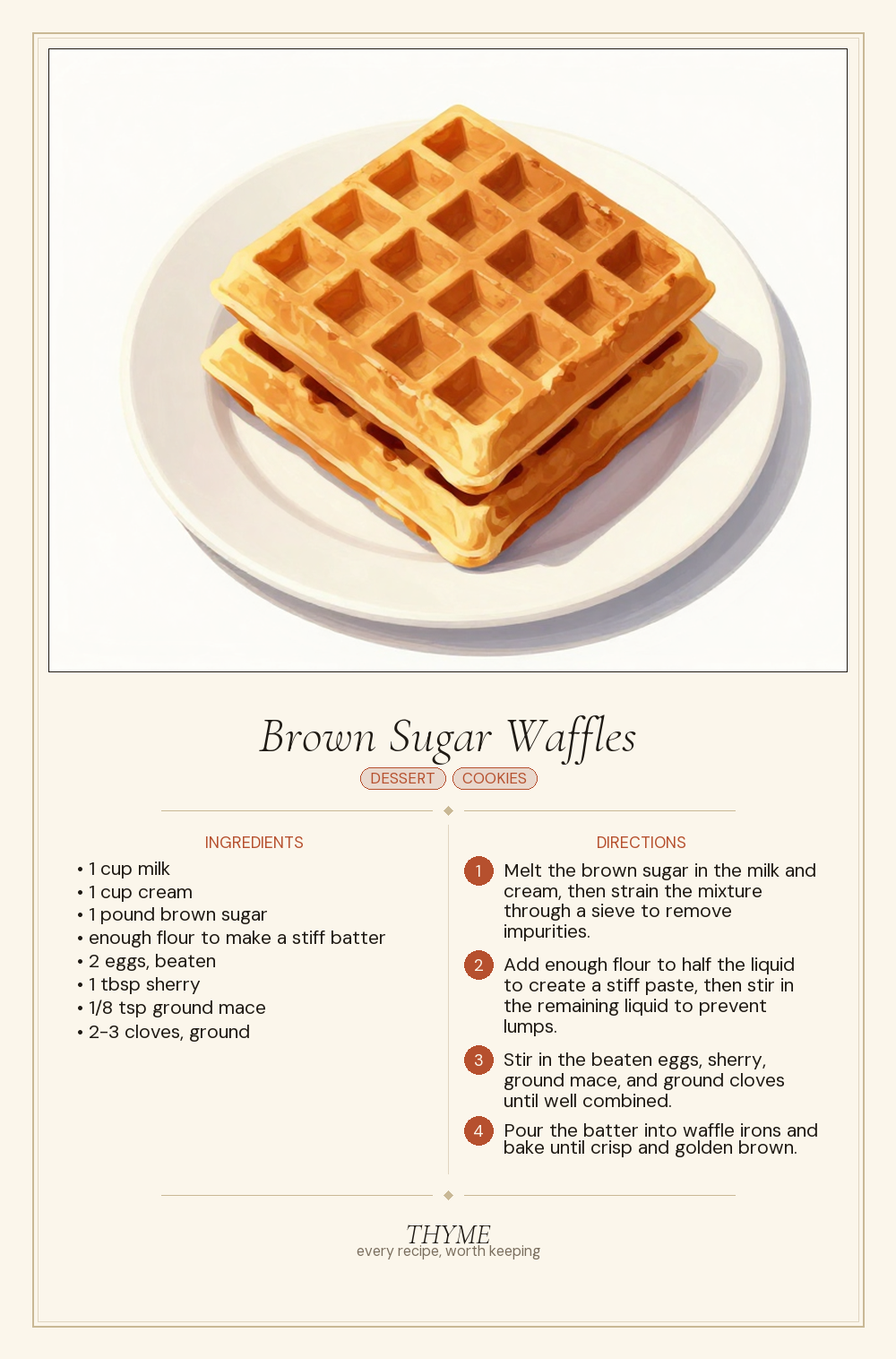 Brown Sugar Waffles