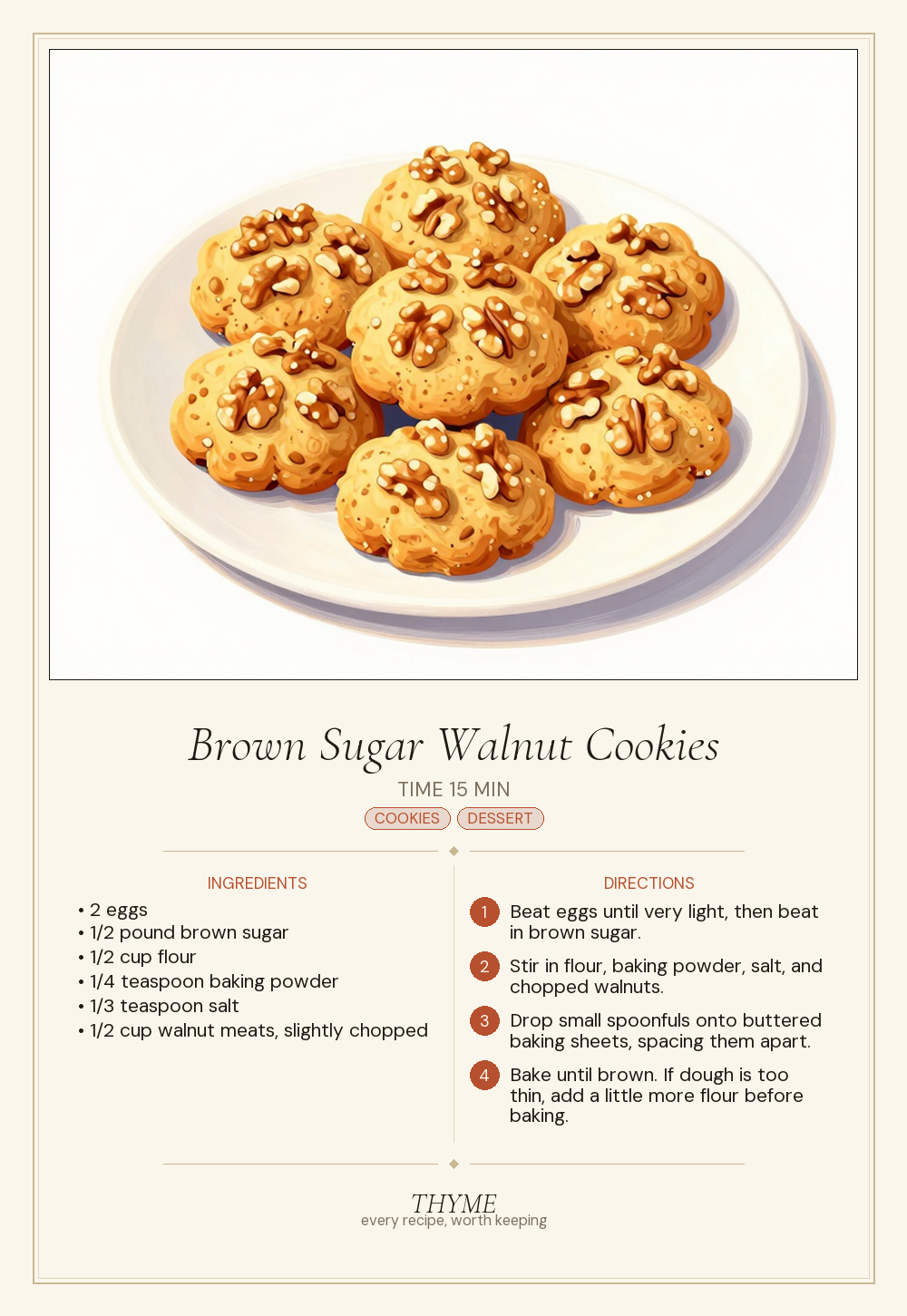 Brown Sugar Walnut Cookies