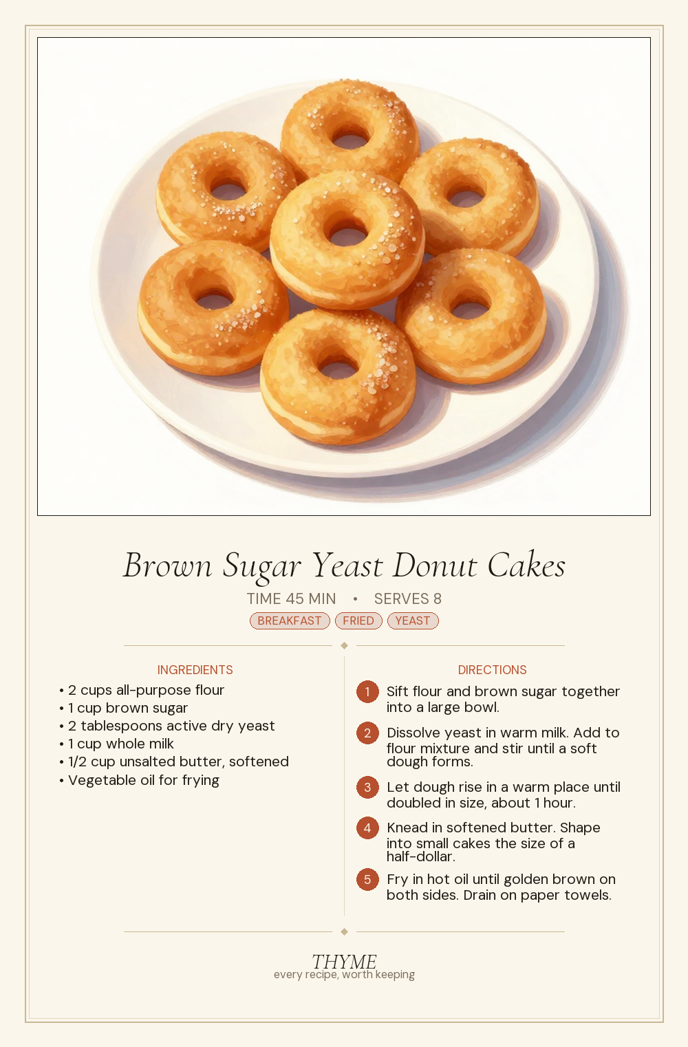 Brown Sugar Yeast Donut Cakes
