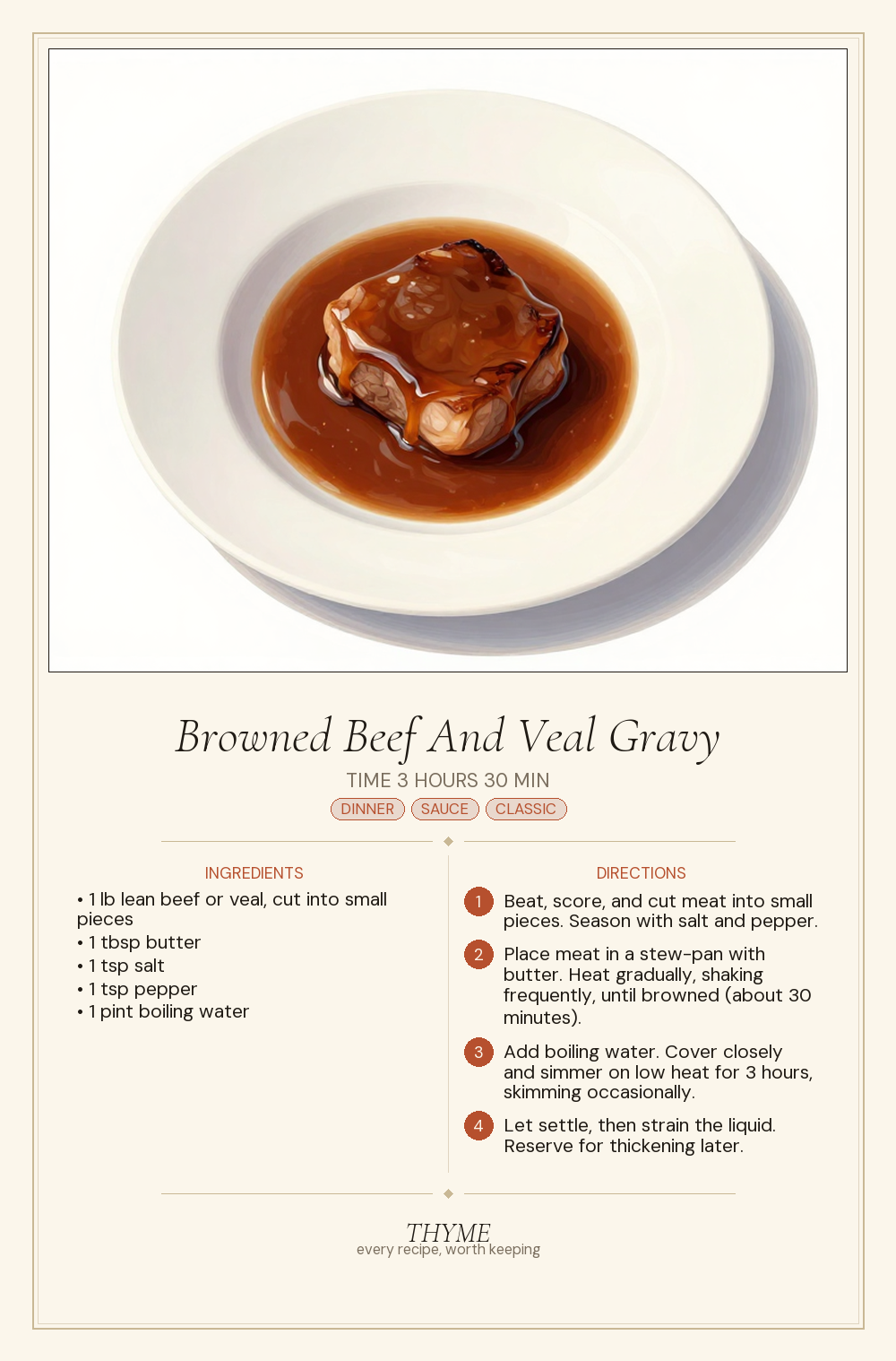 Browned Beef And Veal Gravy
