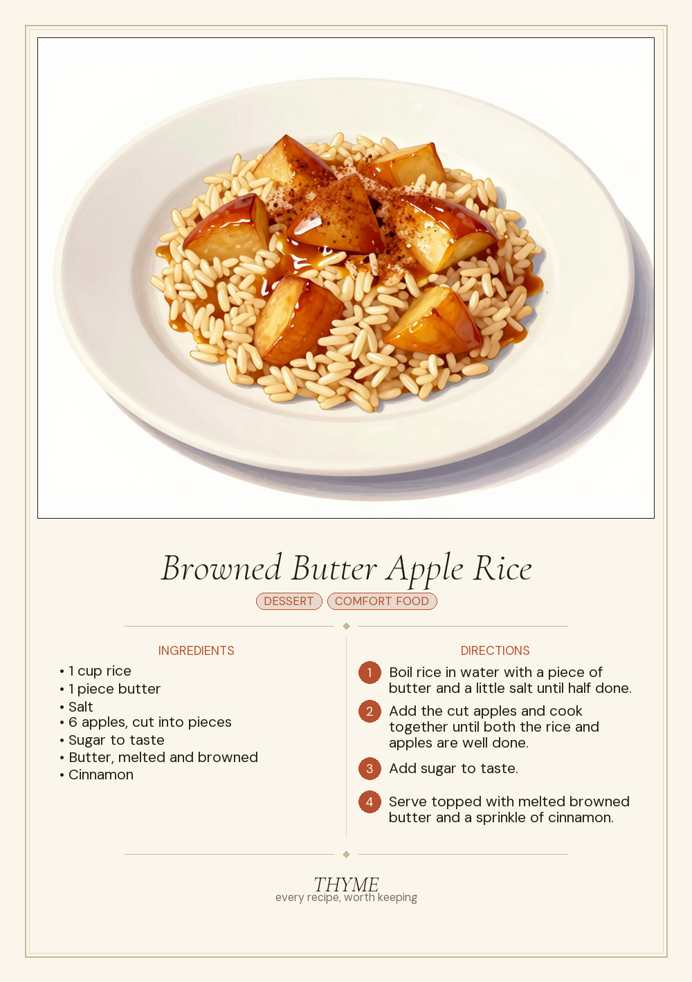 Browned Butter Apple Rice