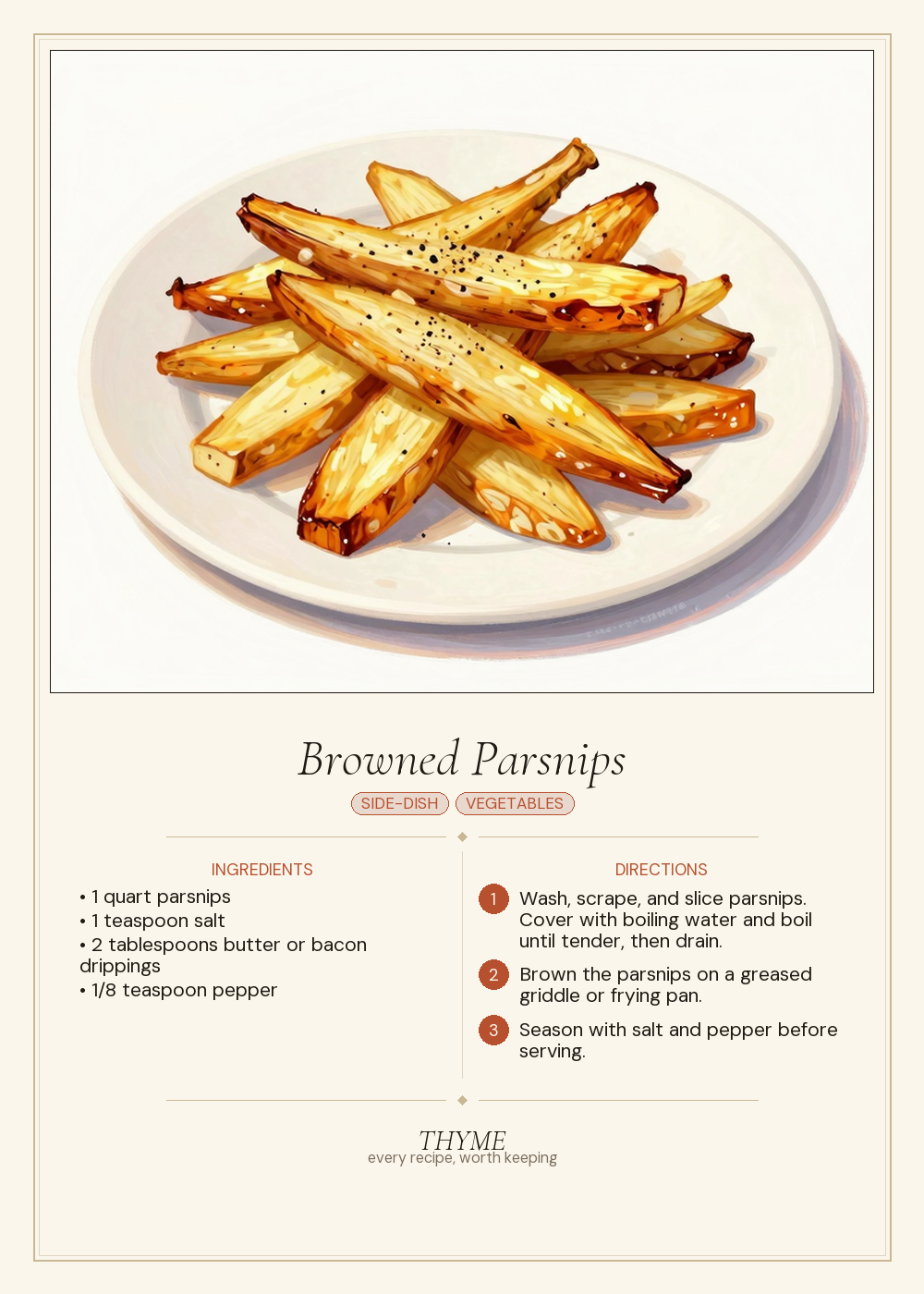 Browned Parsnips