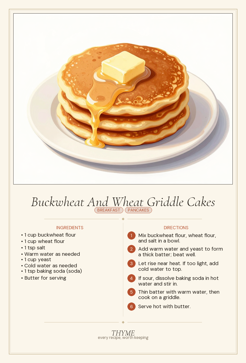 Buckwheat And Wheat Griddle Cakes