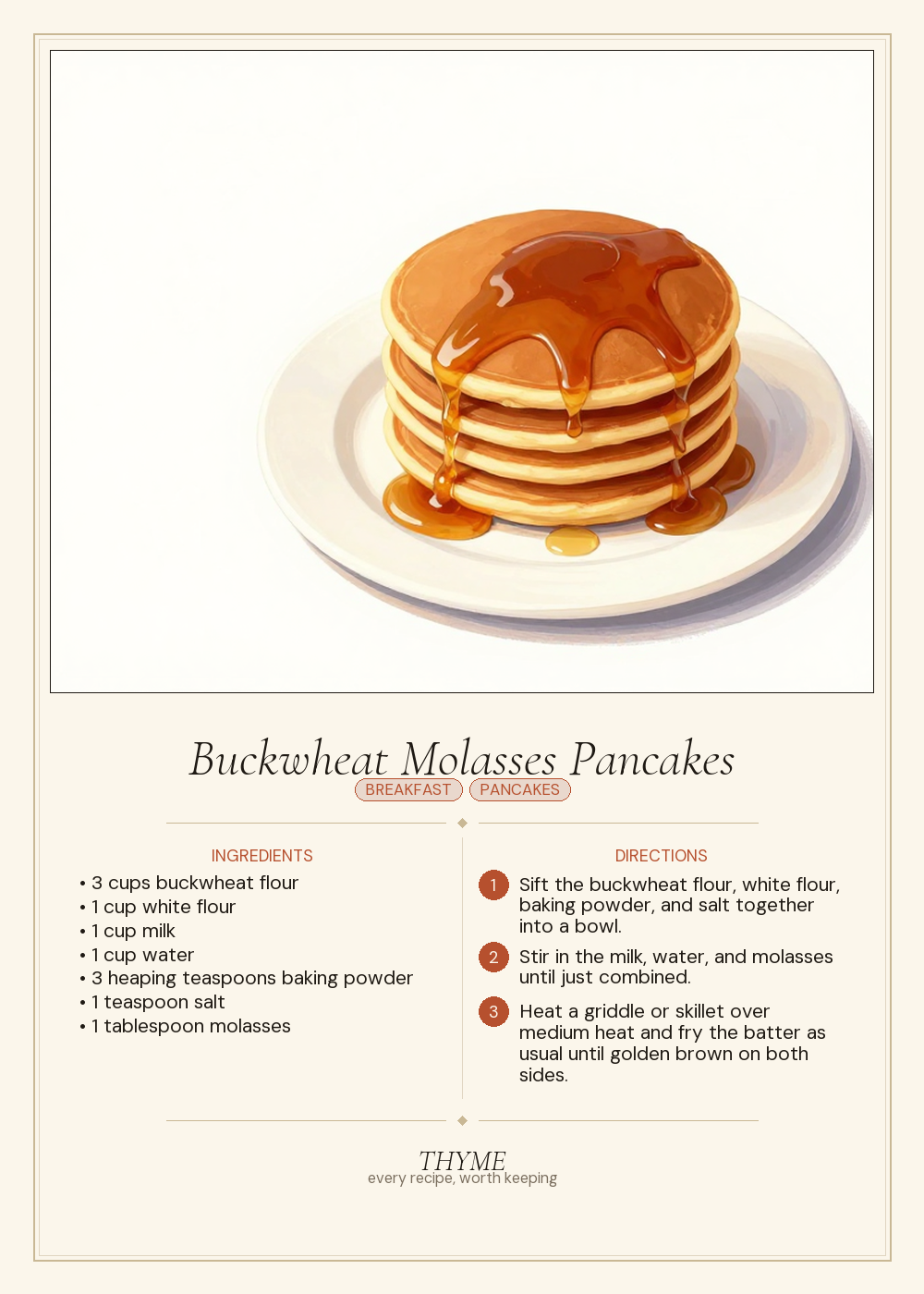 Buckwheat Molasses Pancakes