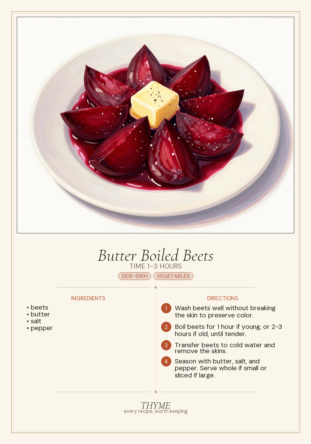 Butter Boiled Beets