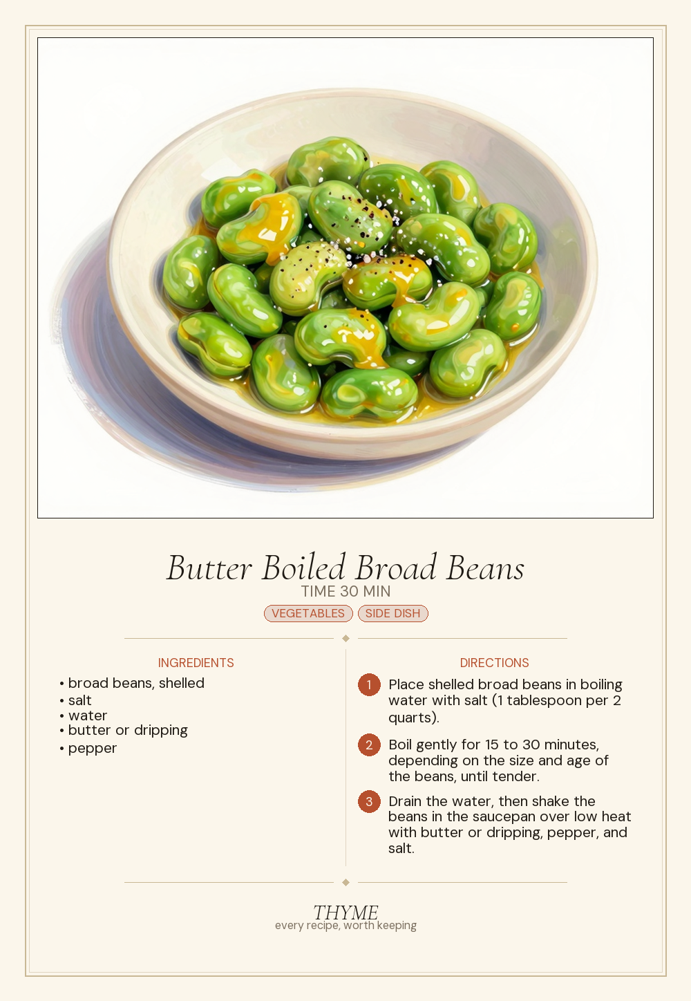 Butter Boiled Broad Beans