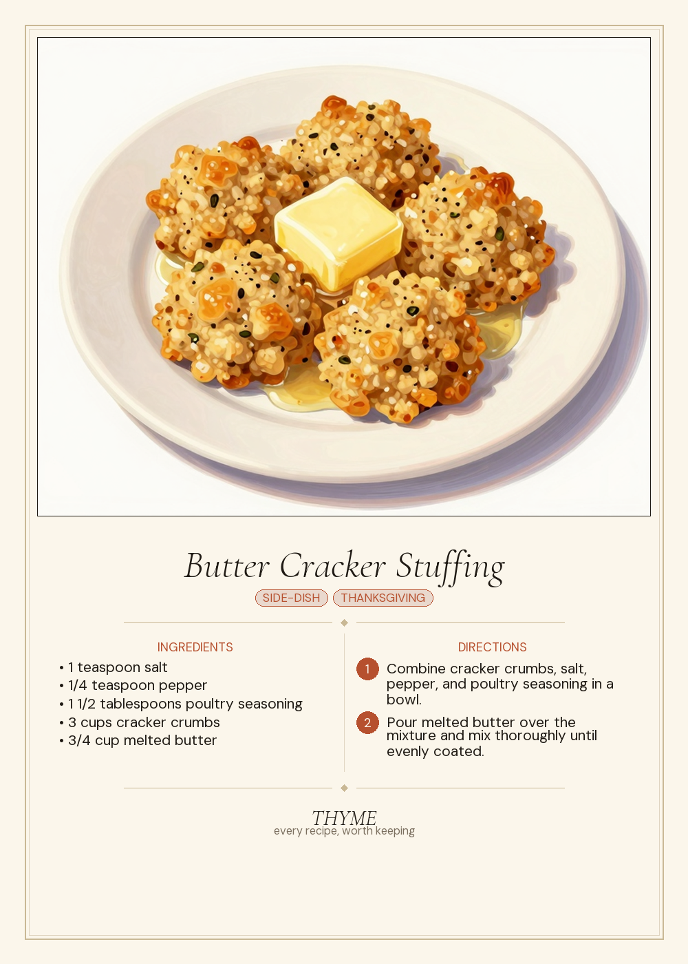 Butter Cracker Stuffing