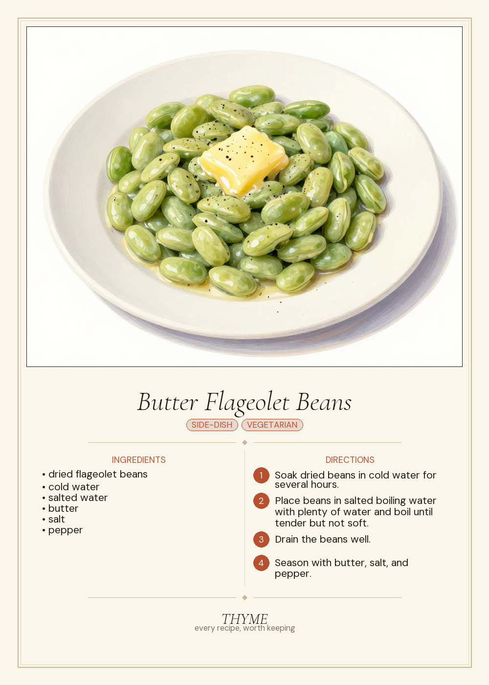 Butter Flageolet Beans