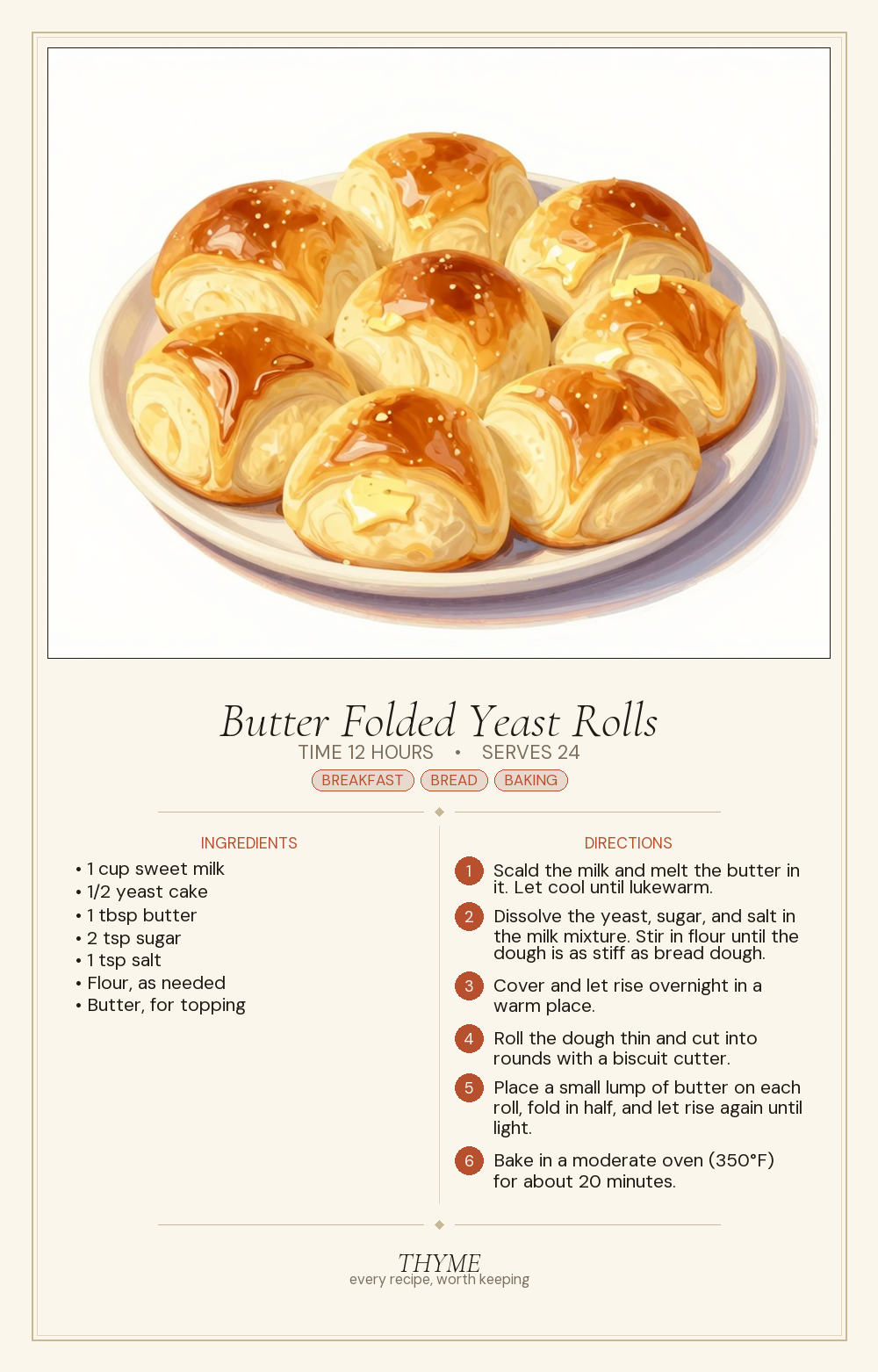 Butter Folded Yeast Rolls
