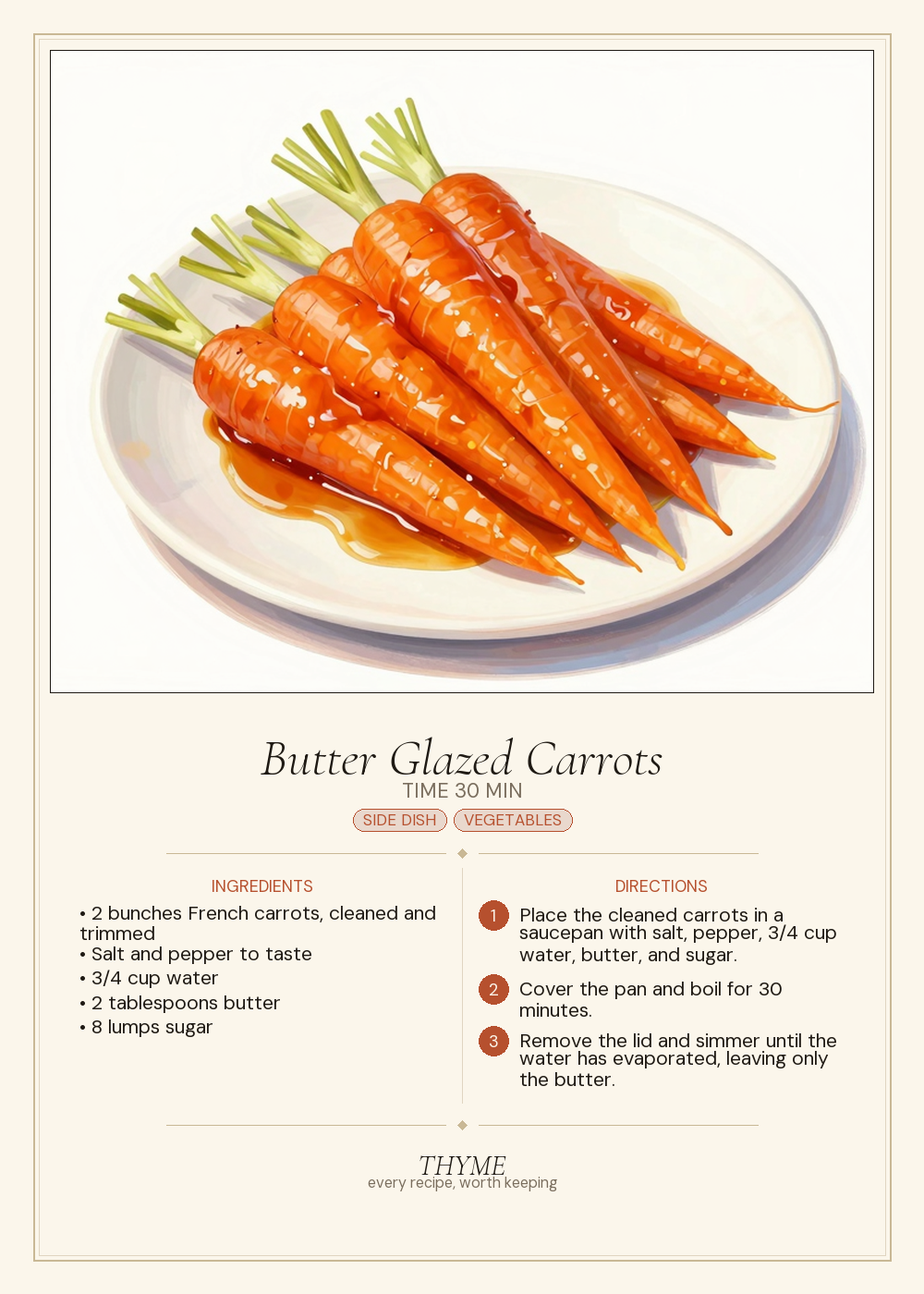 Butter Glazed Carrots