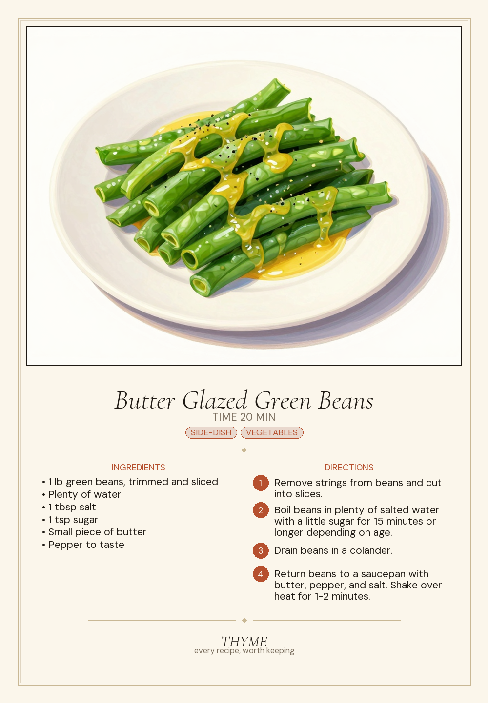 Butter Glazed Green Beans