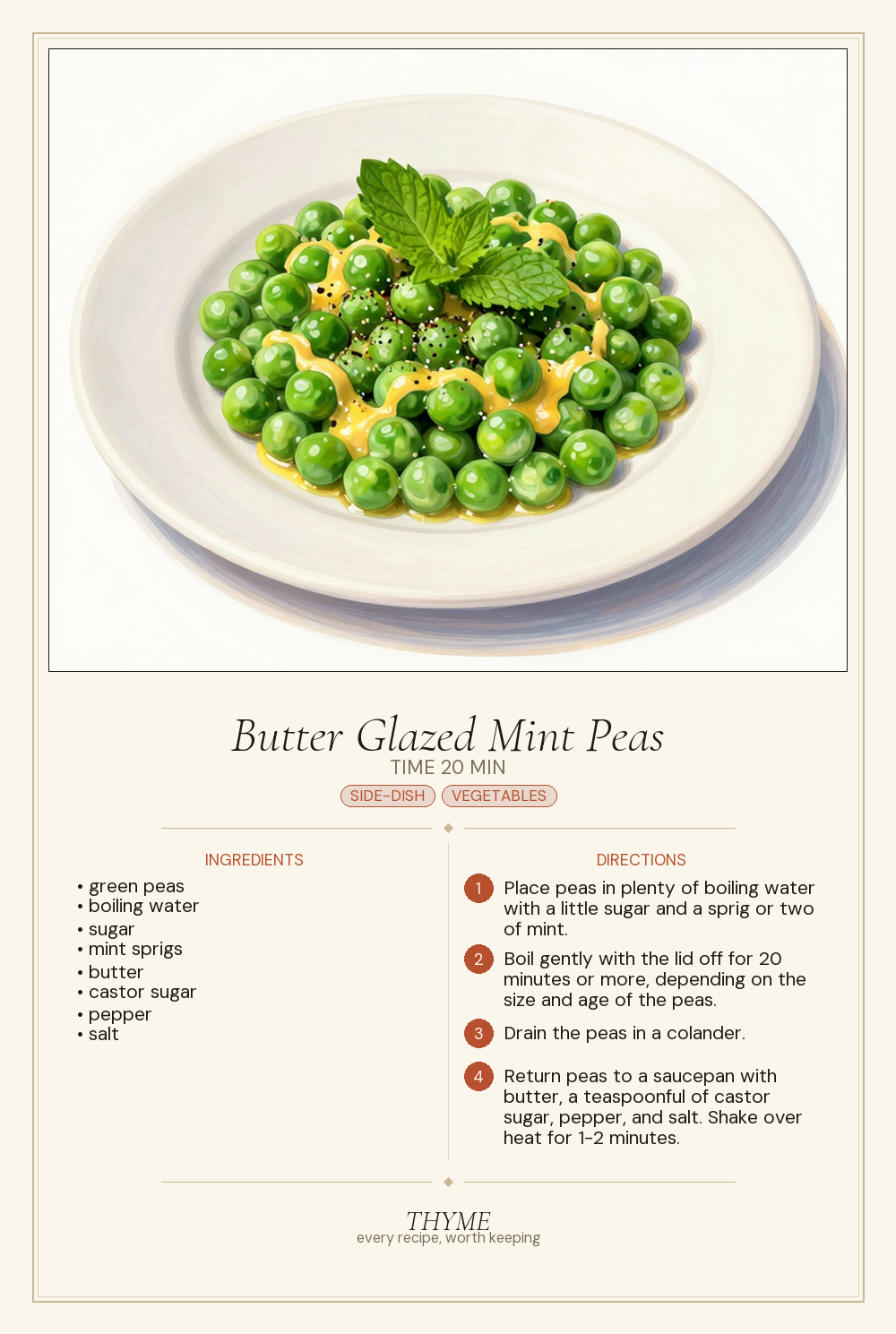 Butter Glazed Mint Peas