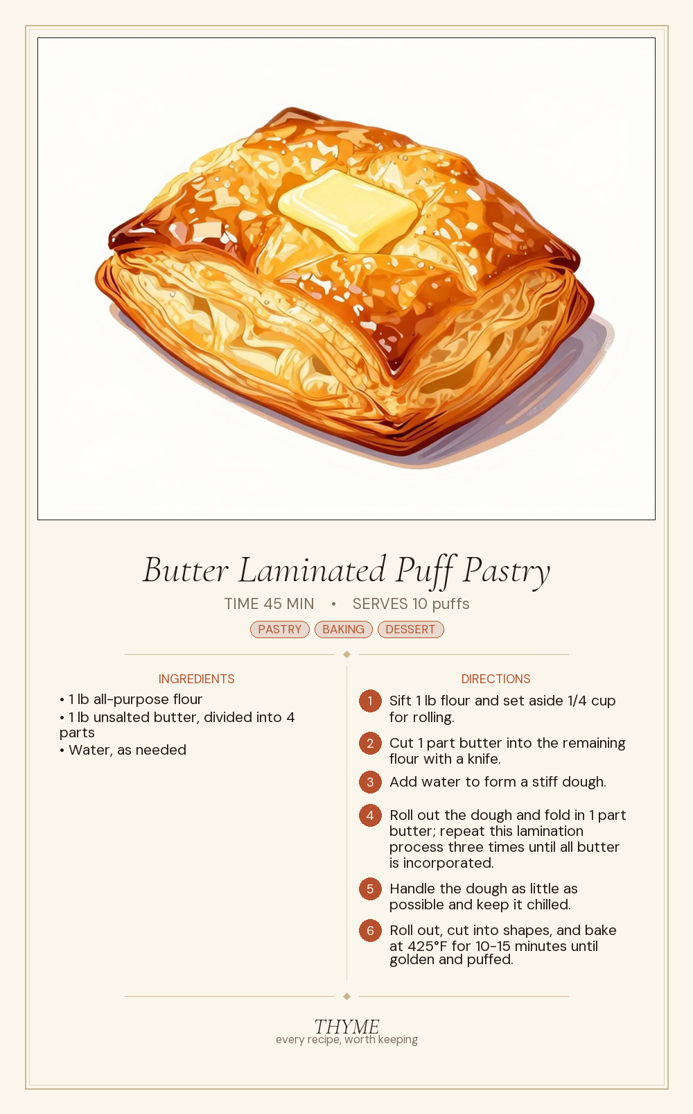 Butter Laminated Puff Pastry