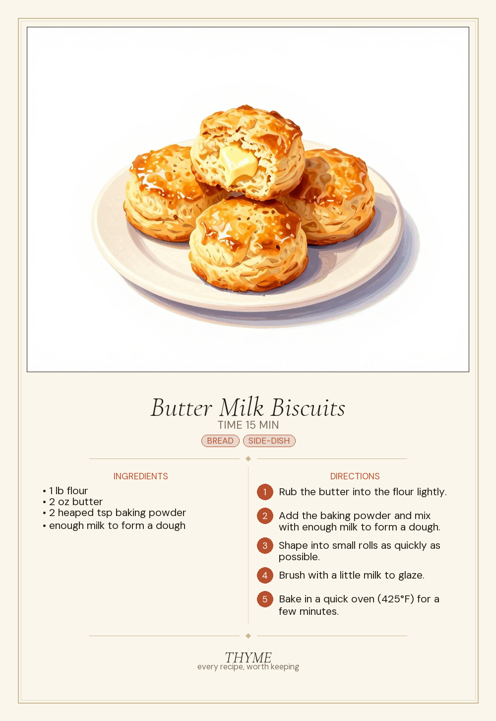 Butter Milk Biscuits