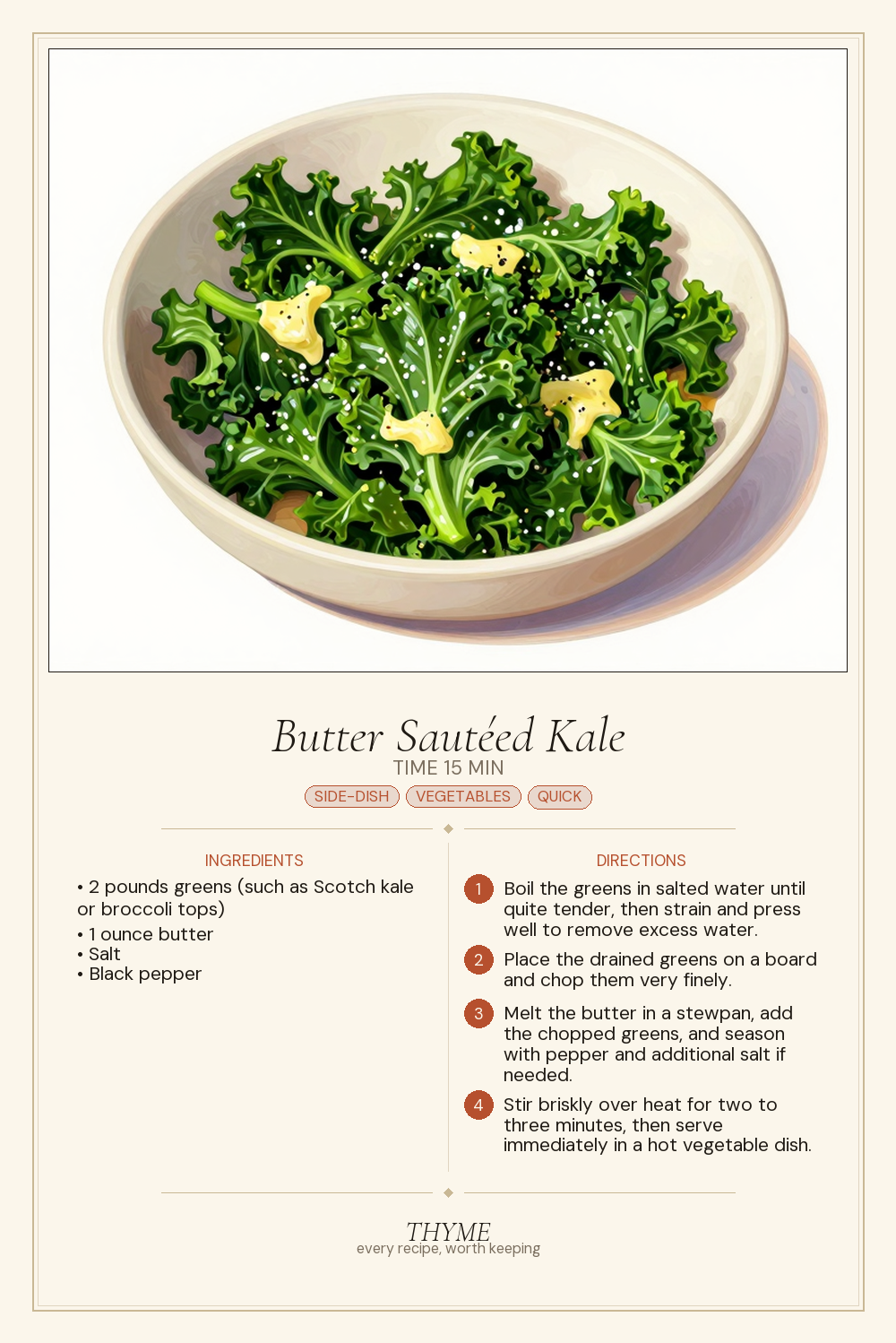 Butter Sautéed Kale