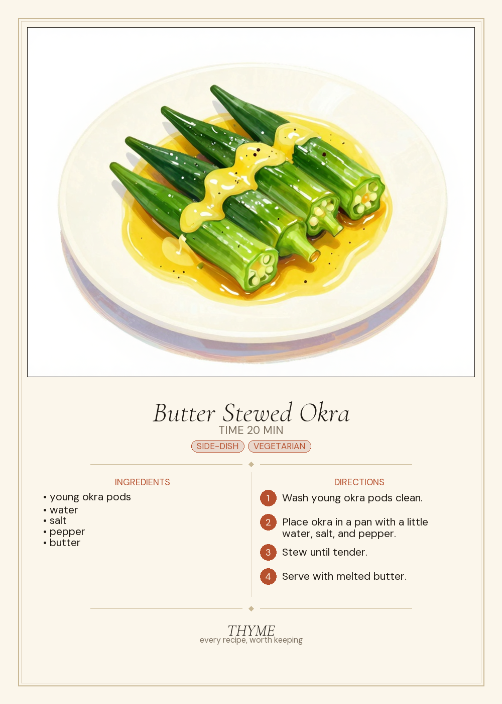 Butter Stewed Okra