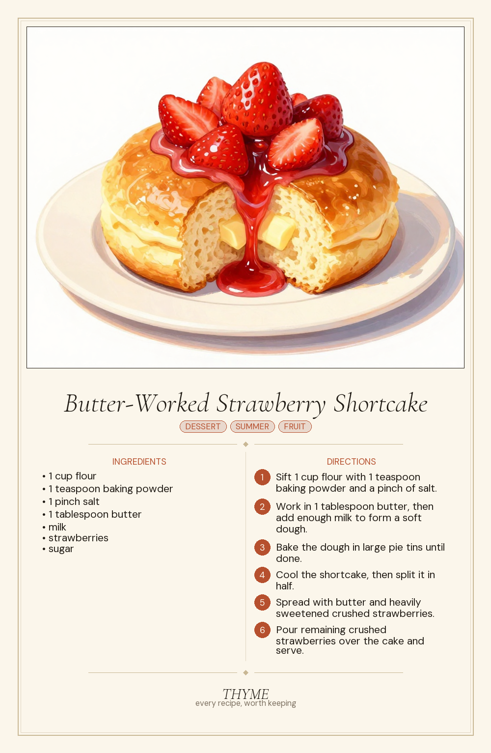 Butter-Worked Strawberry Shortcake