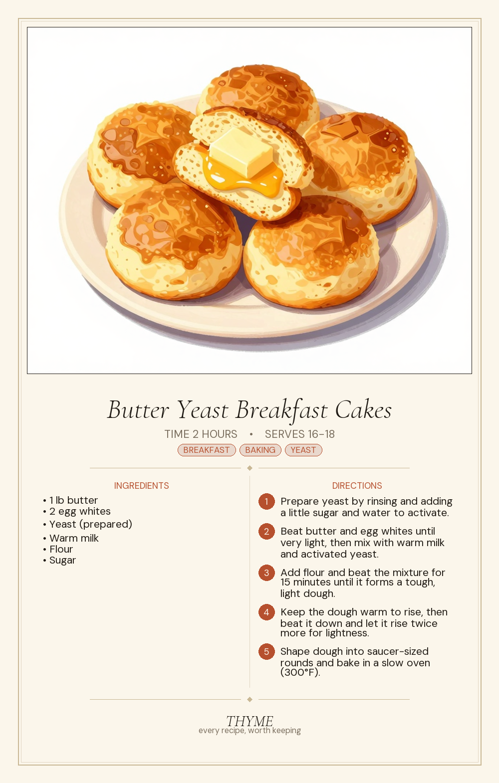 Butter Yeast Breakfast Cakes