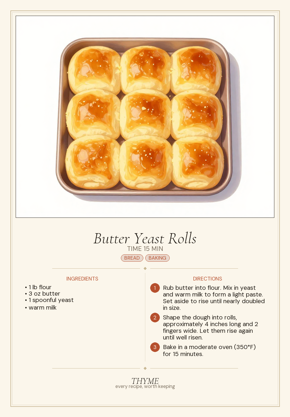 Butter Yeast Rolls