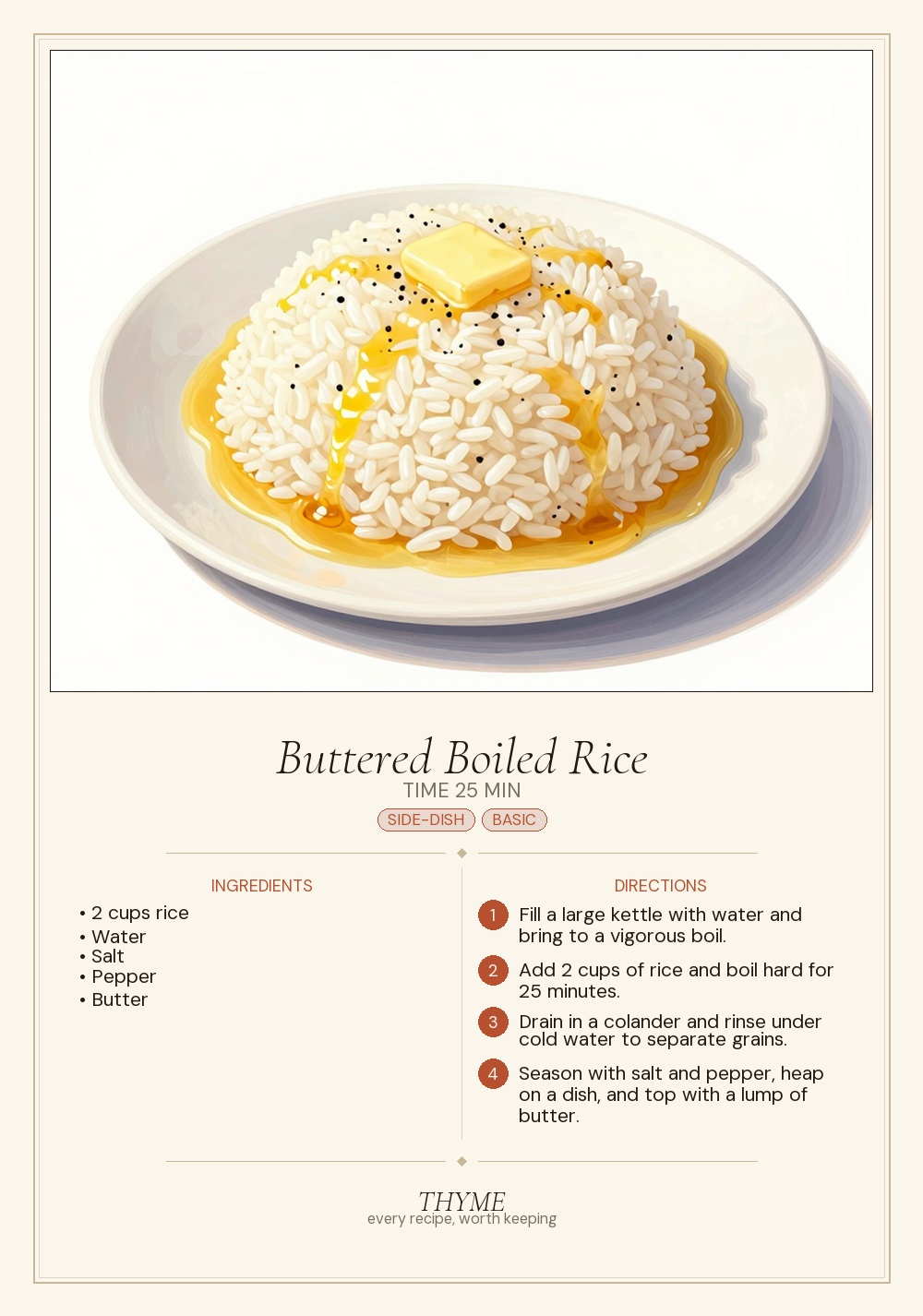Buttered Boiled Rice