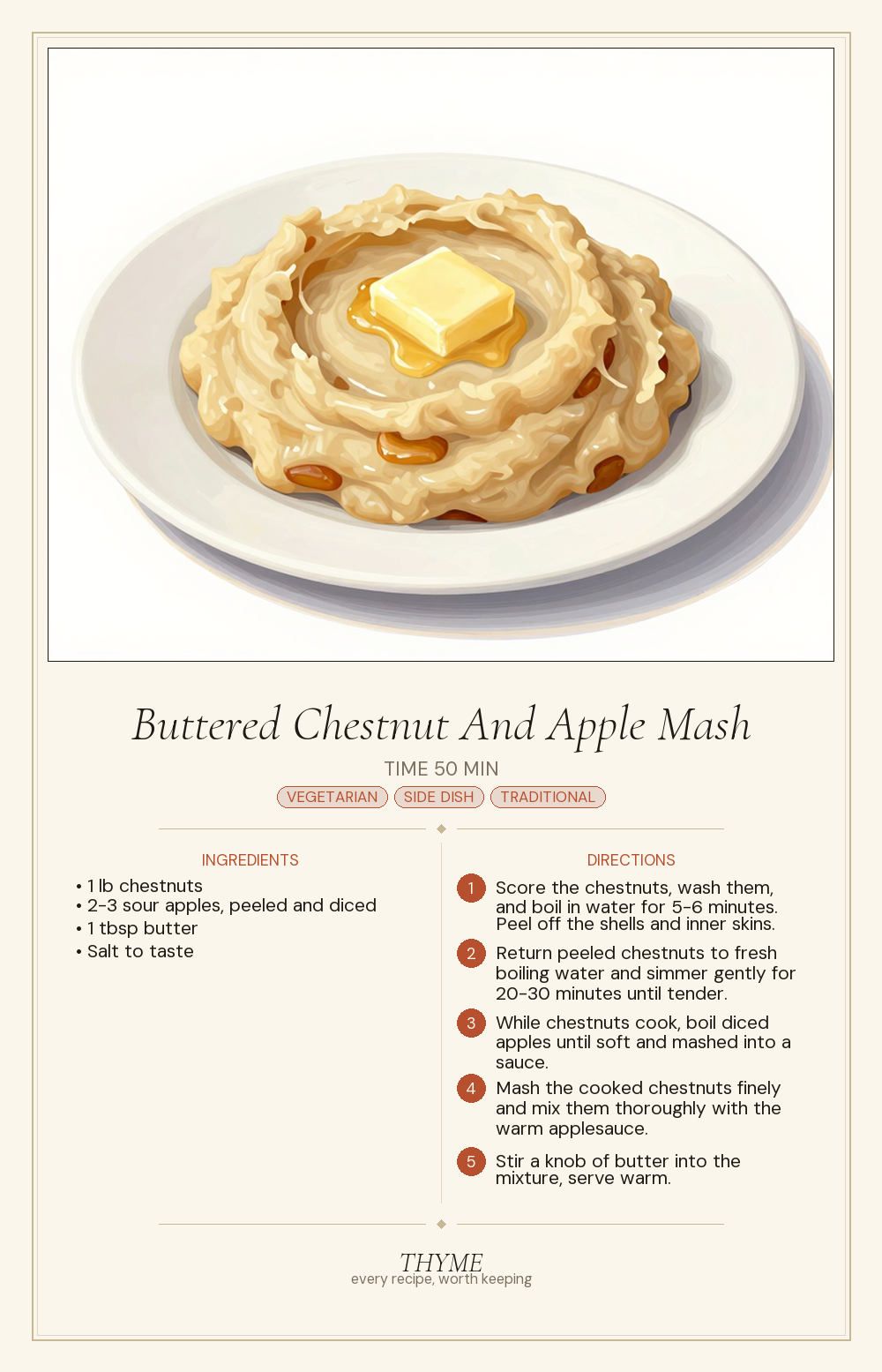 Buttered Chestnut And Apple Mash