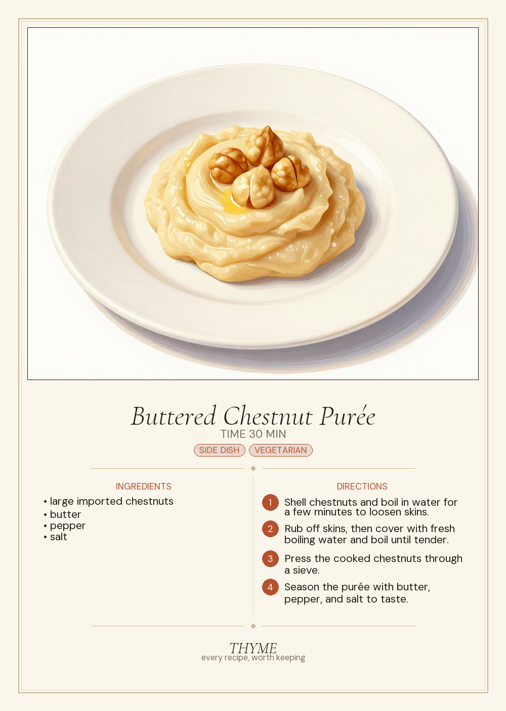 Buttered Chestnut Purée