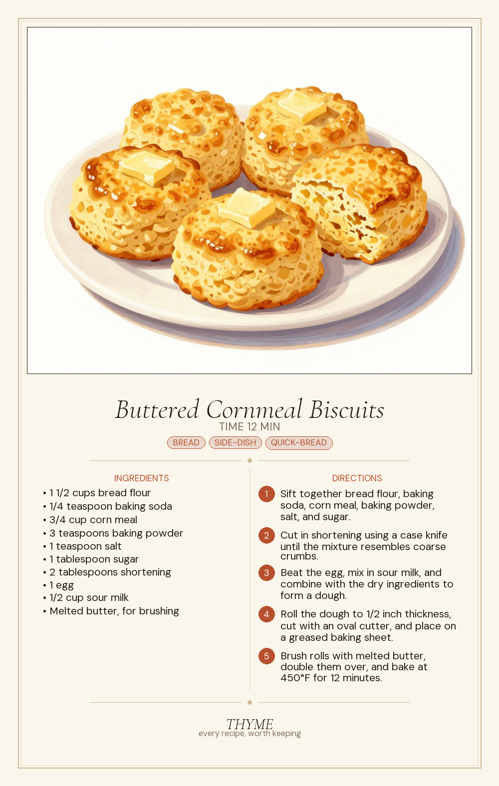 Buttered Cornmeal Biscuits