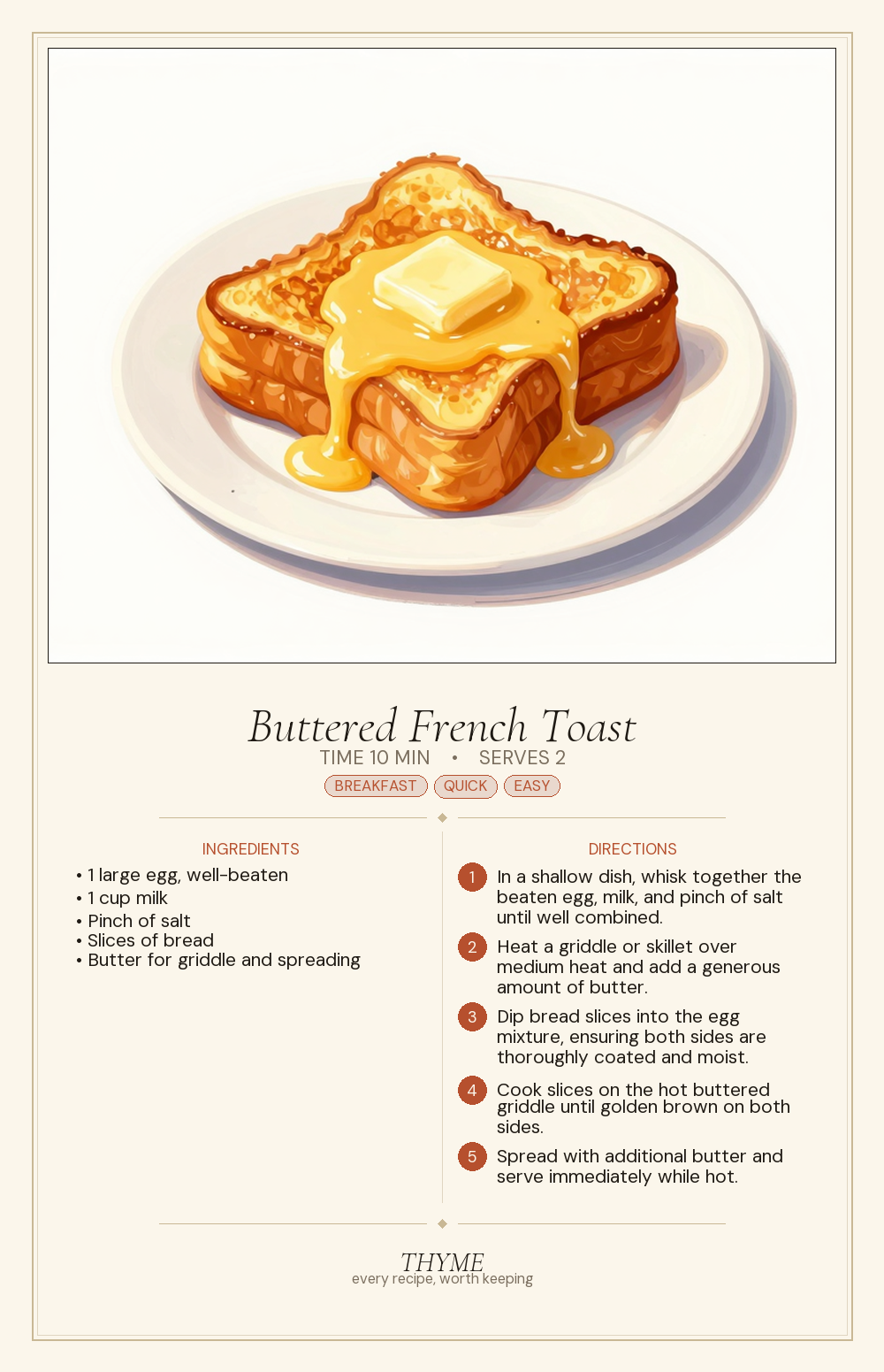 Buttered French Toast