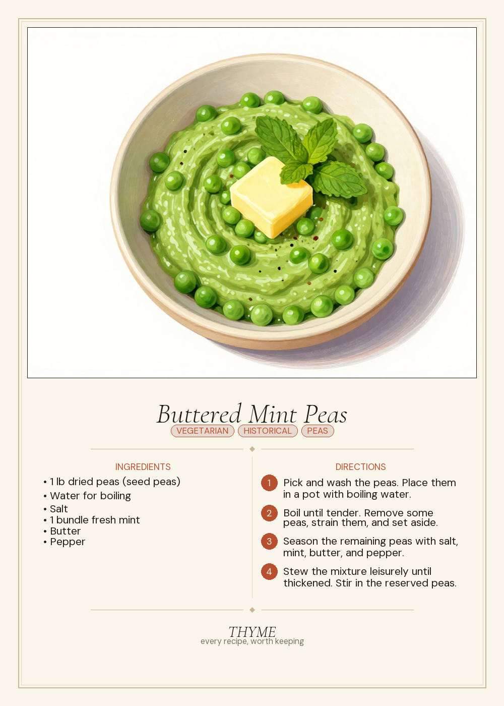 Buttered Mint Peas
