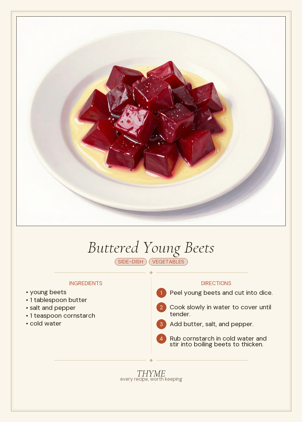 Buttered Young Beets