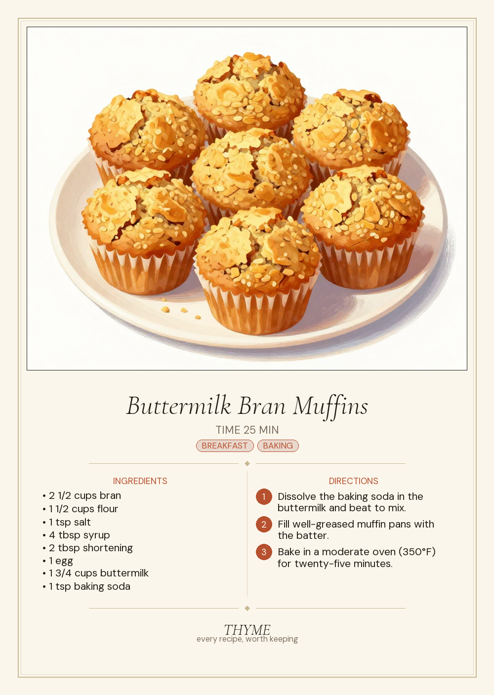 Buttermilk Bran Muffins