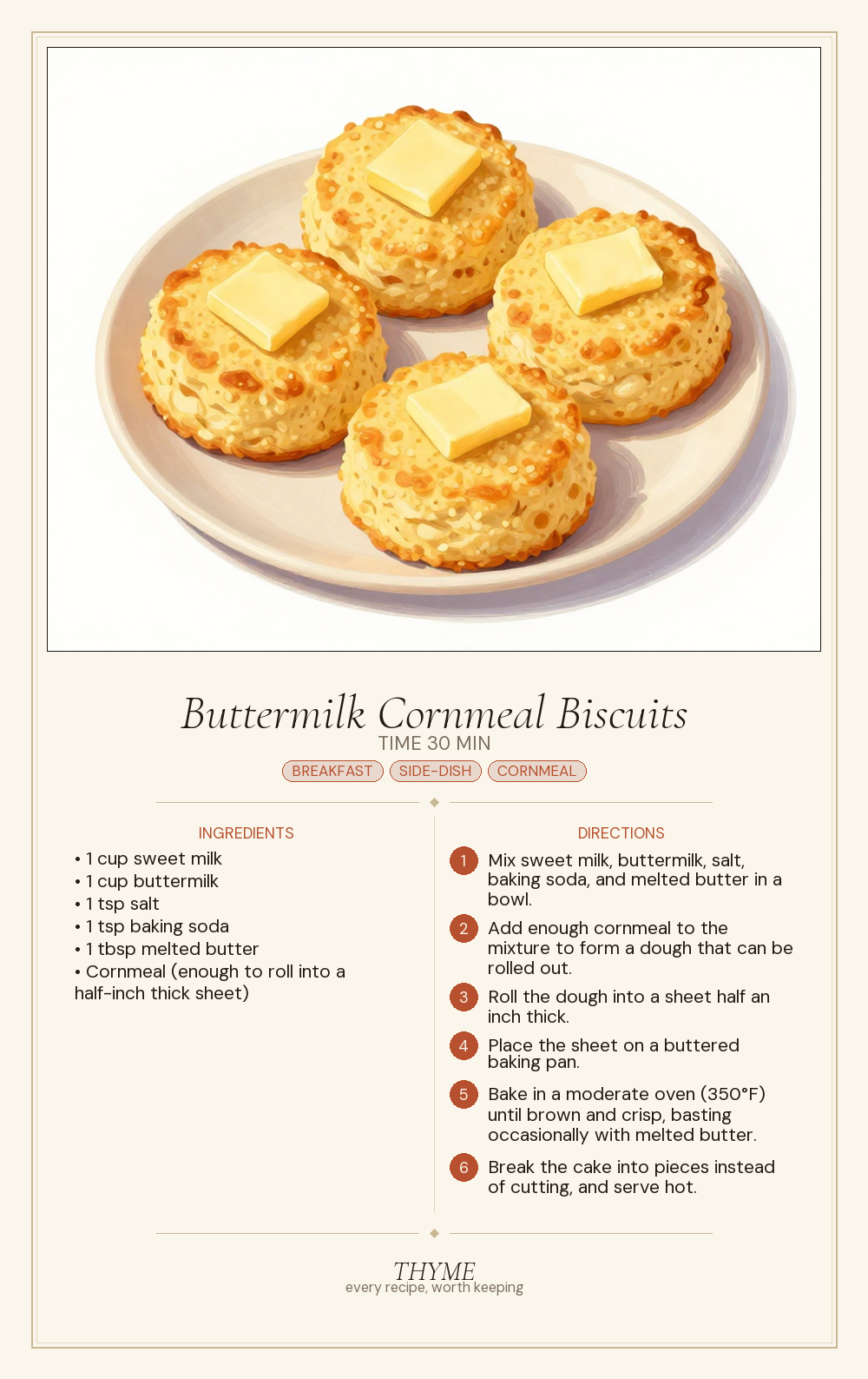 Buttermilk Cornmeal Biscuits