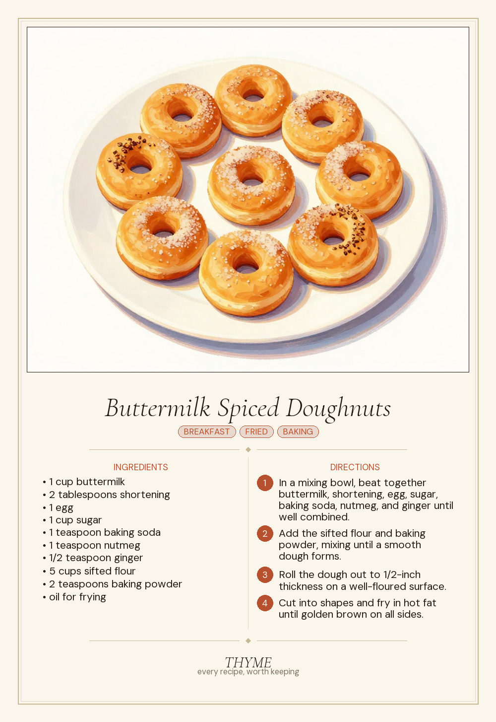Buttermilk Spiced Doughnuts
