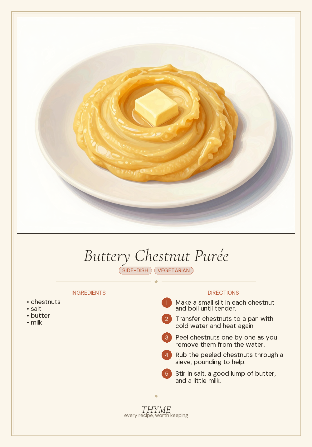 Buttery Chestnut Purée