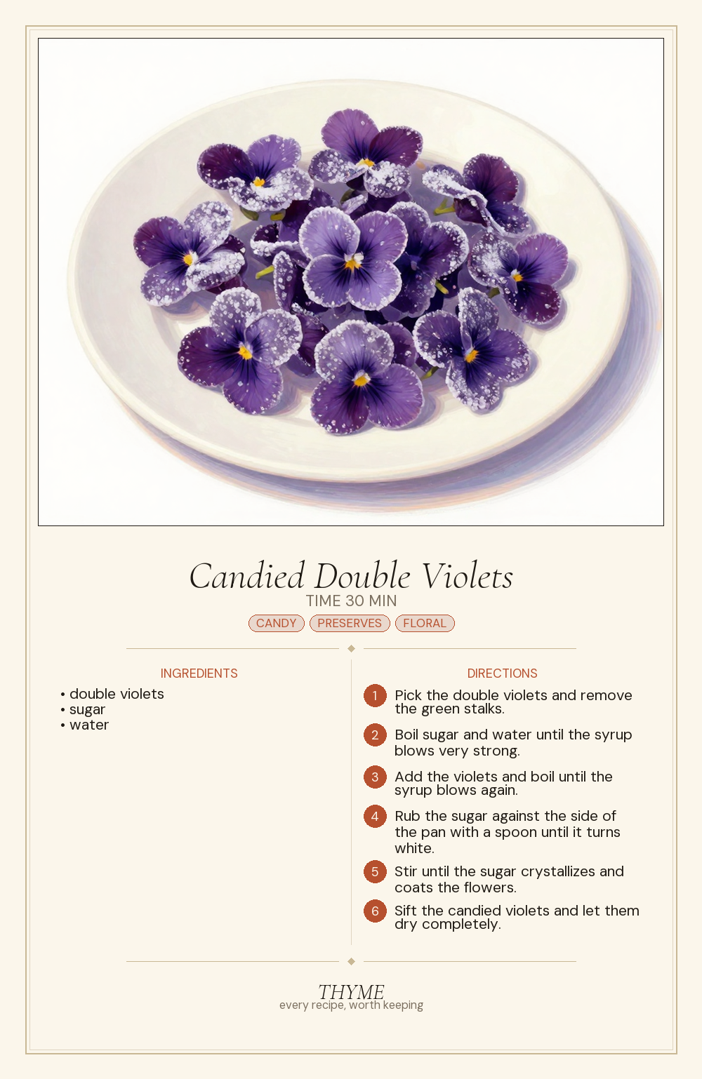 Candied Double Violets