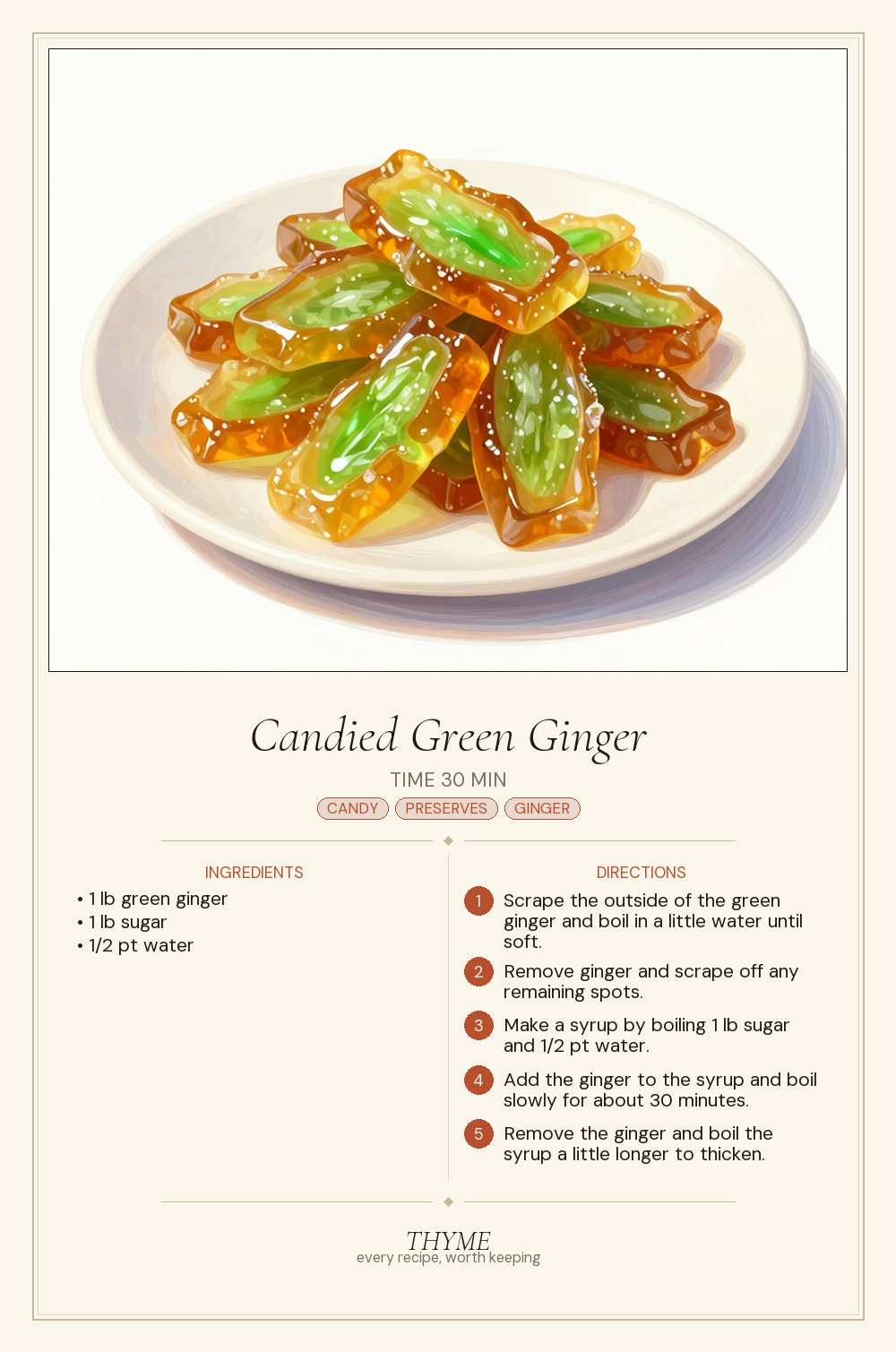 Candied Green Ginger
