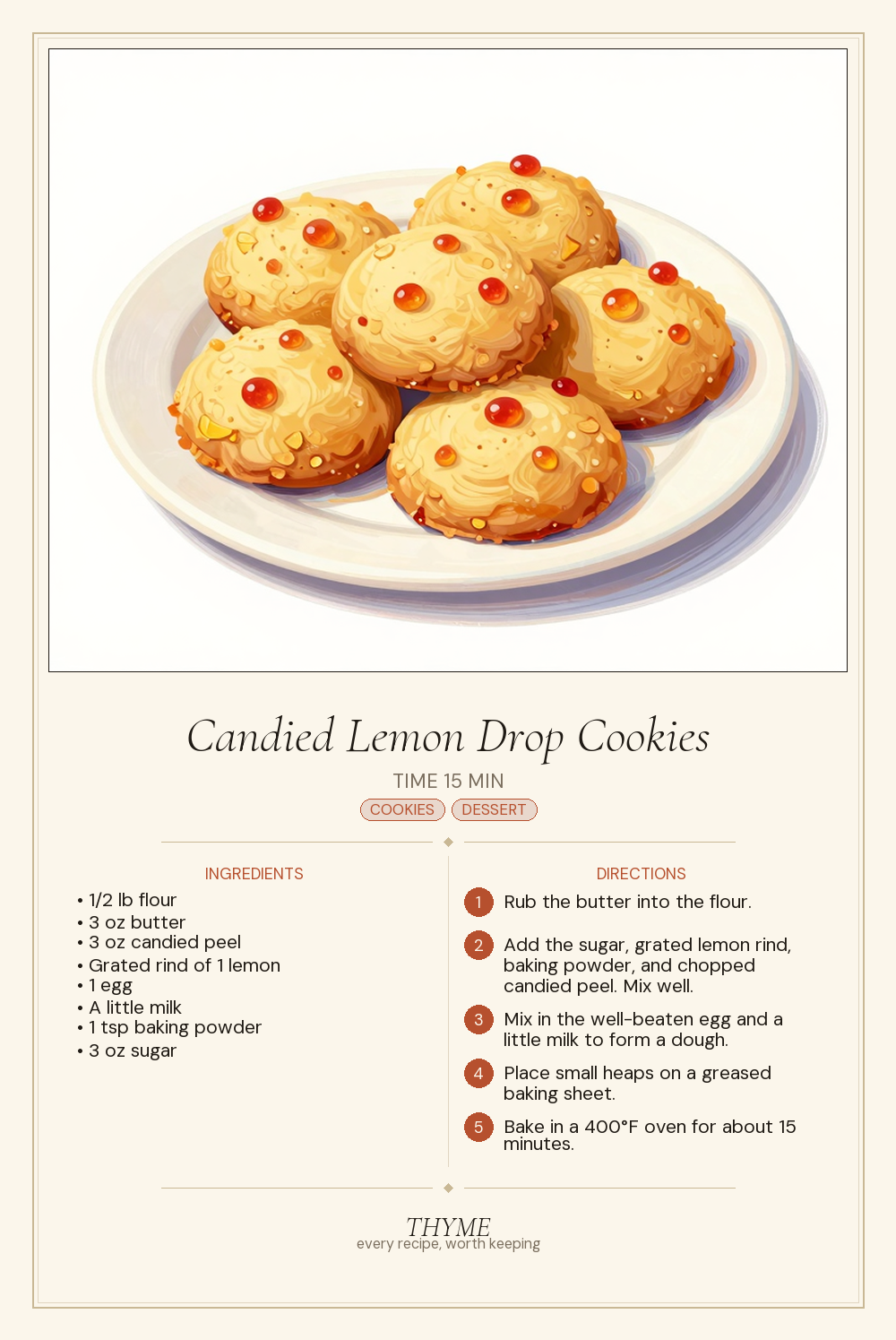 Candied Lemon Drop Cookies