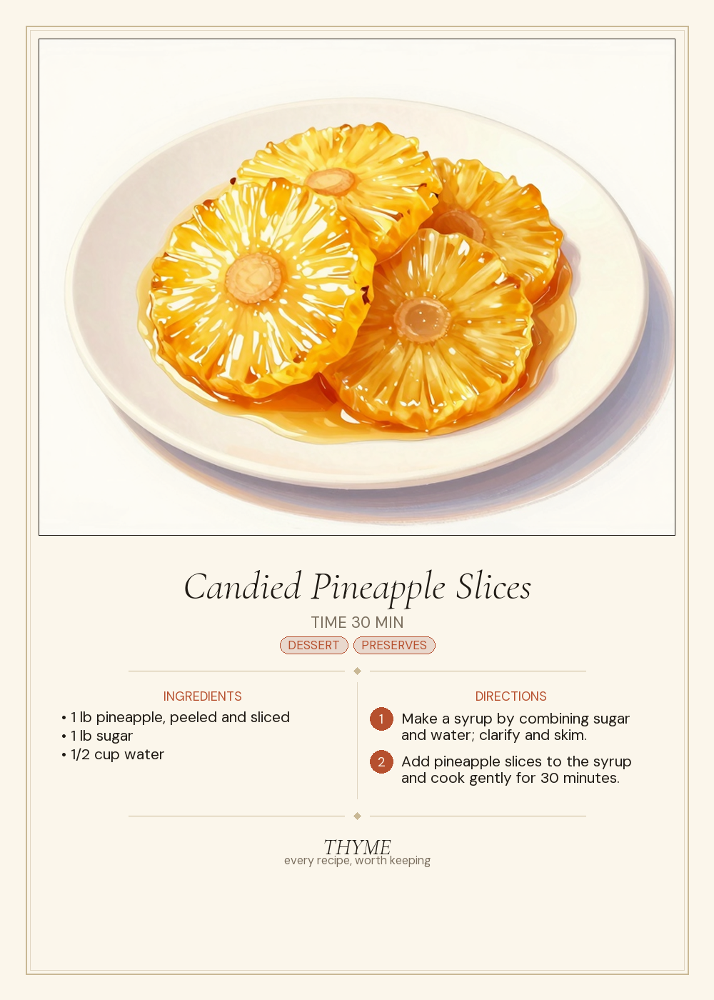 Candied Pineapple Slices