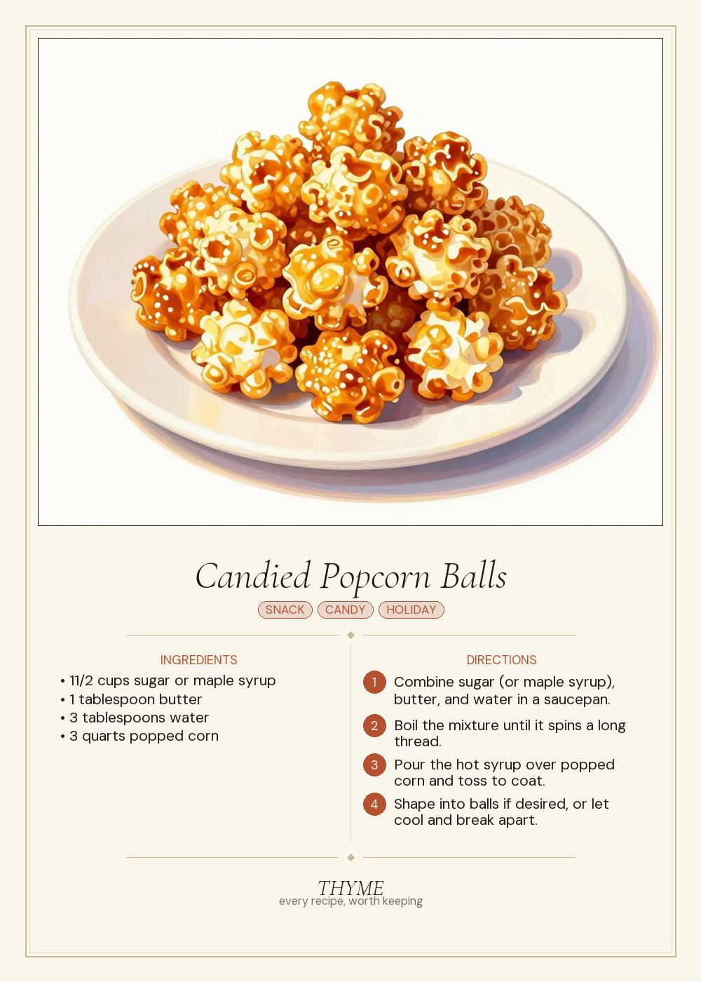 Candied Popcorn Balls