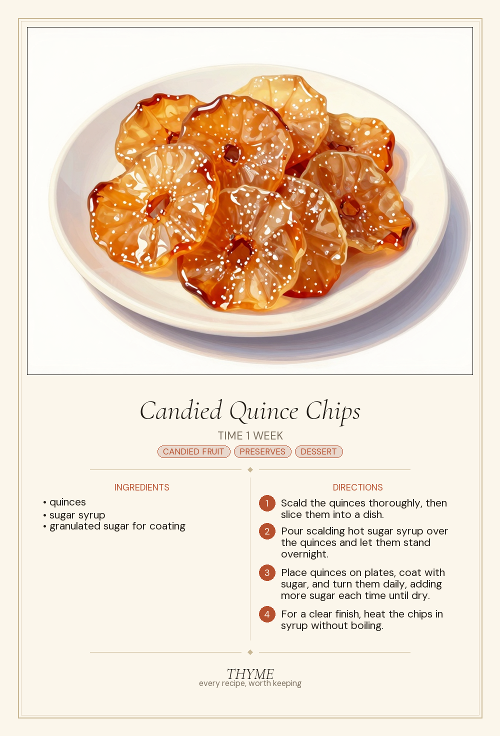 Candied Quince Chips